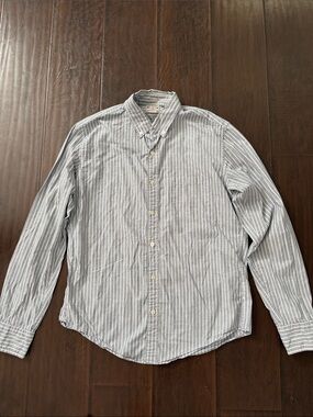 Men's J. Crew Blue Stripe Button-Down Shirt - Slim fit Size medium
